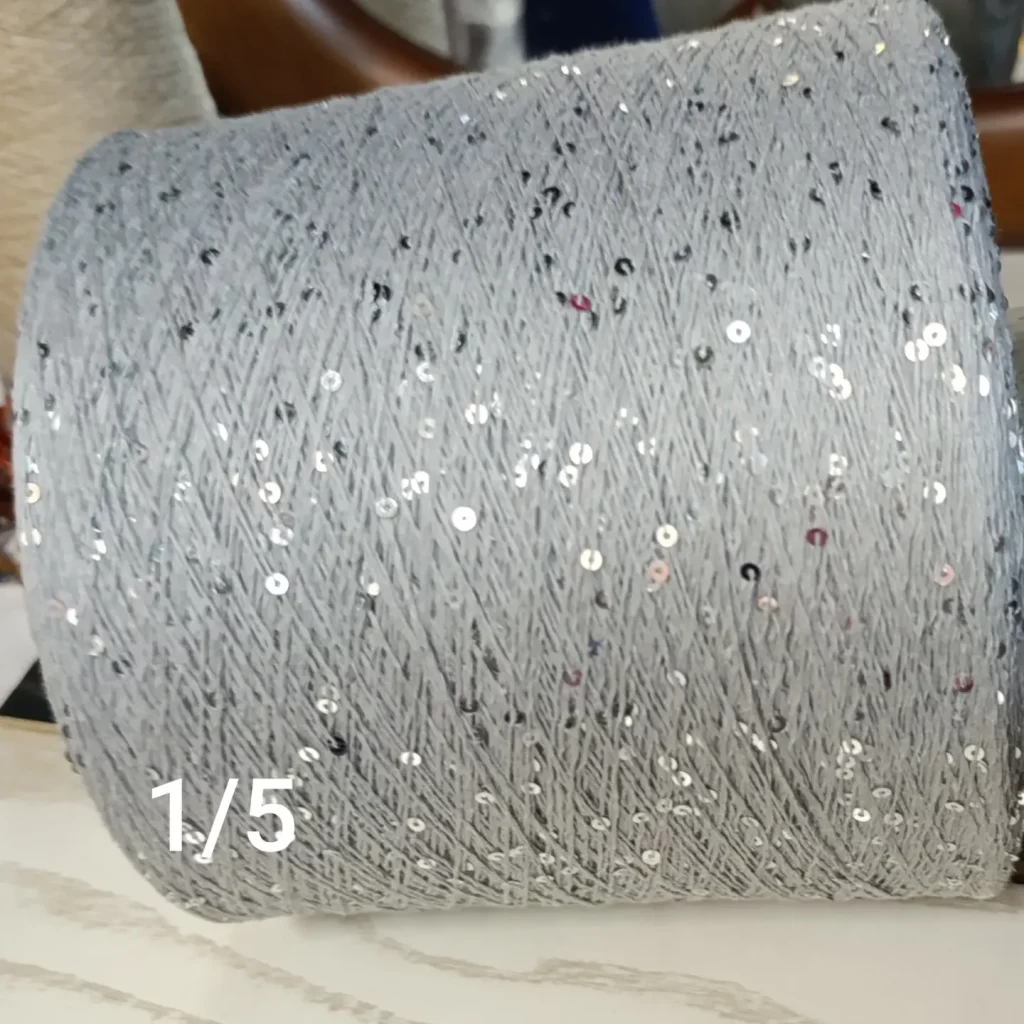 Хлопок с пайетками 3 мм(800 м/100 гр)(1/5)