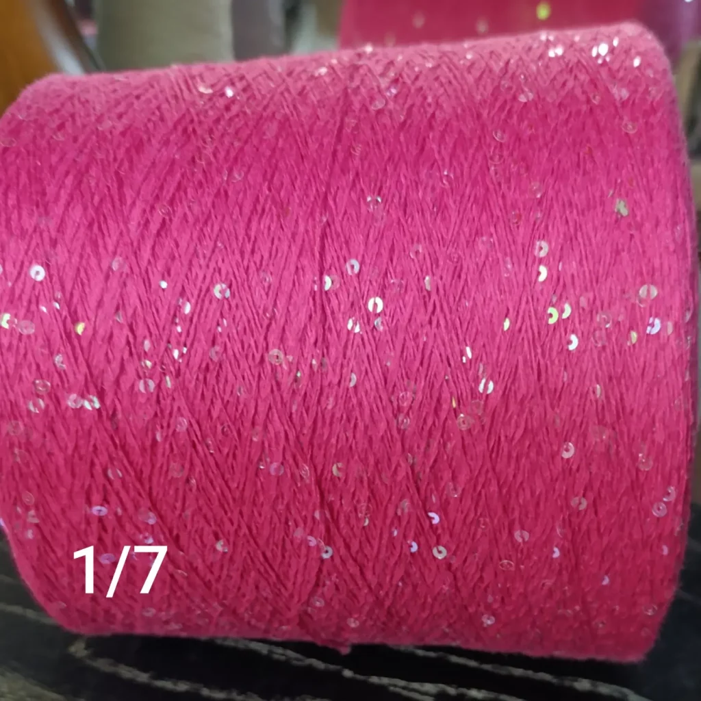 Хлопок с пайетками 3мм(800 м/100 гр)