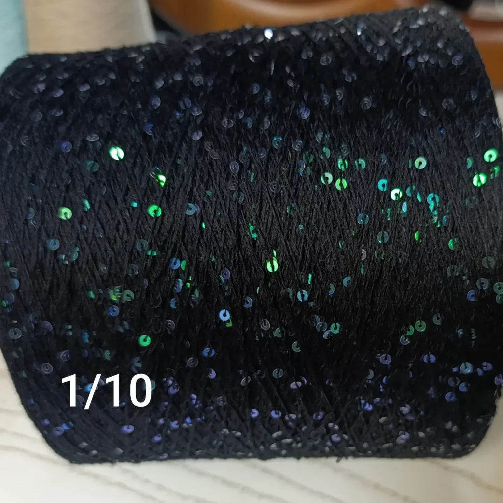 Хлопок с пайетками 3 мм(800 м/100 гр)(1/10)
