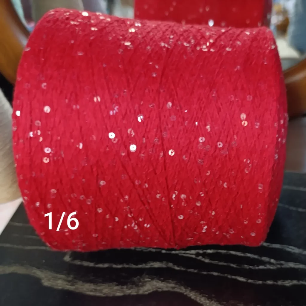 Хлопок с пайетками 3 мм(800 м/100 гр)(1/6)