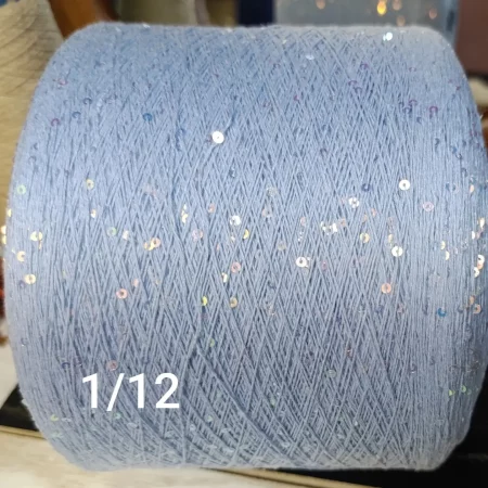 Хлопок с пайетками 3 мм(800 м/100 гр)