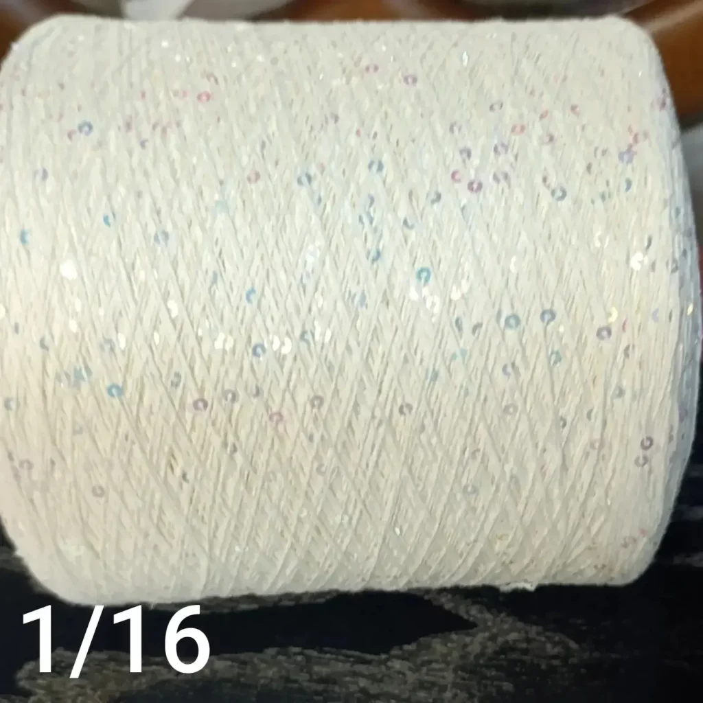 Хлопок с пайетками 3мм (800м/100 гр)