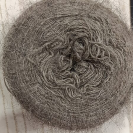 Шерсть с козьим пухом  серо бежевый