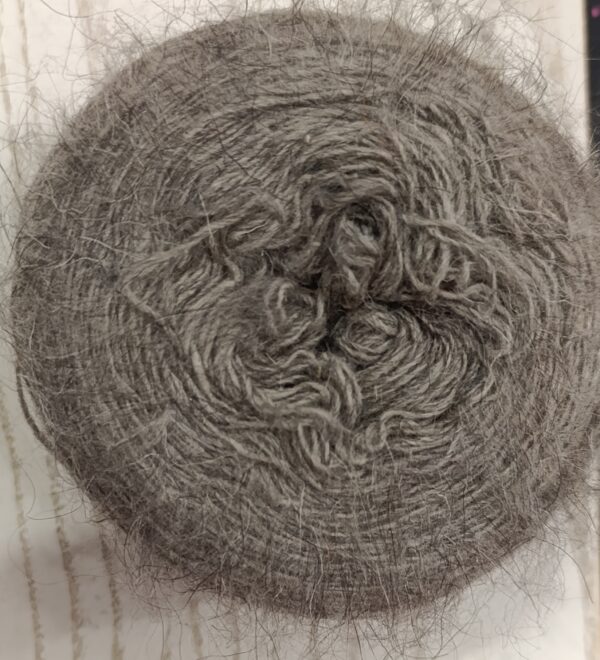 Шерсть с козьим пухом  серо бежевый