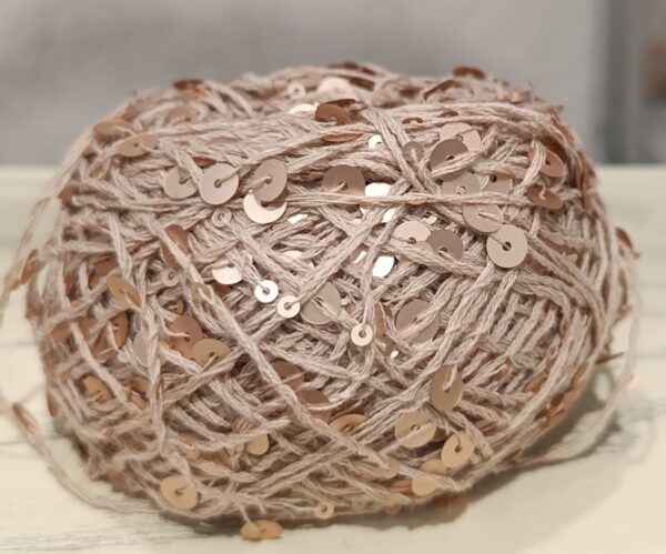 Королевские пайетки на хлопке 3мм+6 мм матовое золото