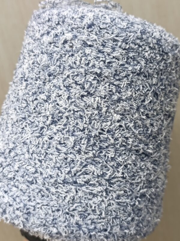 Бархатный Флис "Снежинка"джинсовый