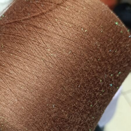 Меринос с Поливискозой и люрексом снежок коричневый