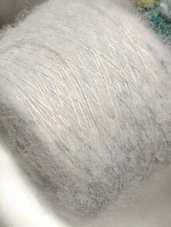 Шнурок Альпака с вискозным люрексом ( серый Иний)